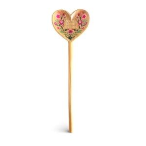 Natural Life Hand-Painted Heart Wooden Spoon